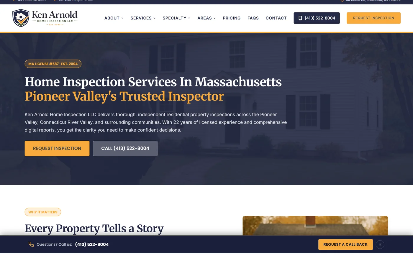Ken Arnold Home Inspection homepage