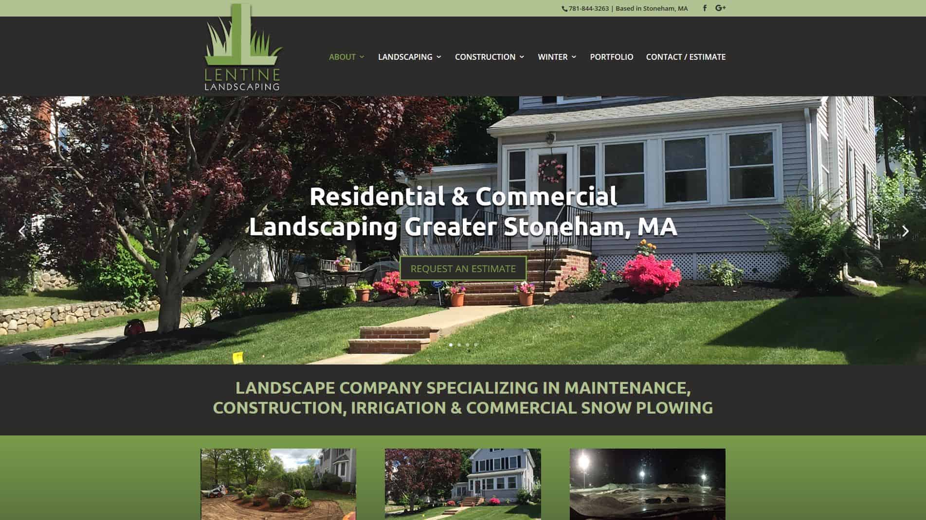 Website Launch Lentine Landscaping