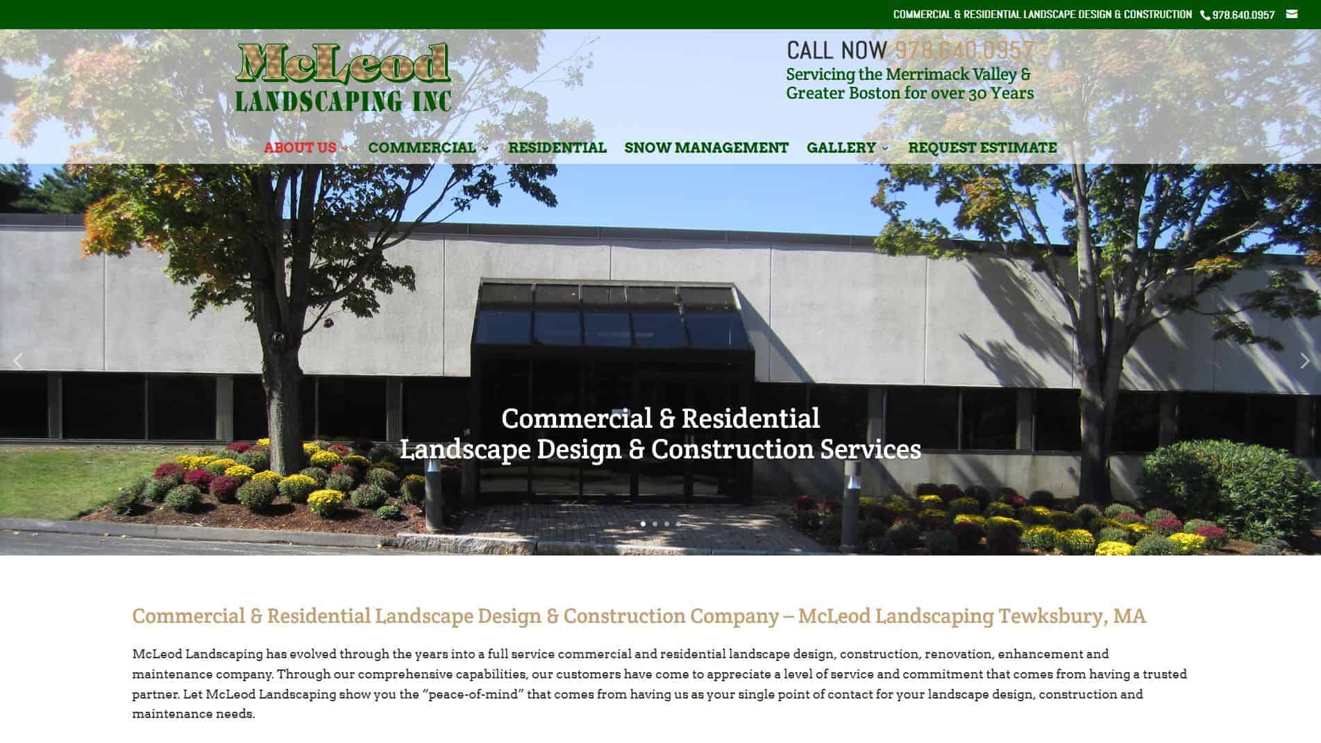 Website Design for McLeod Landscaping