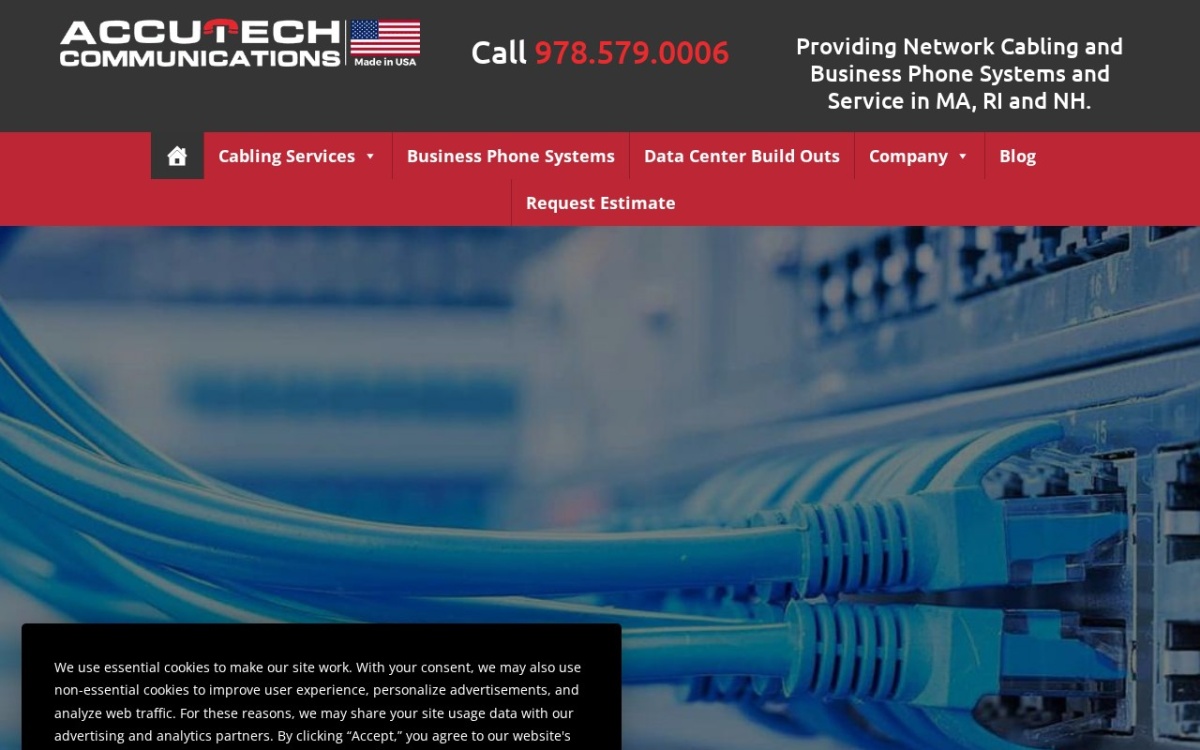 Accutech Communications website homepage