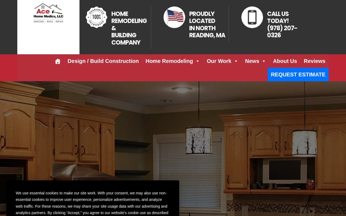Ace Home Medics website homepage