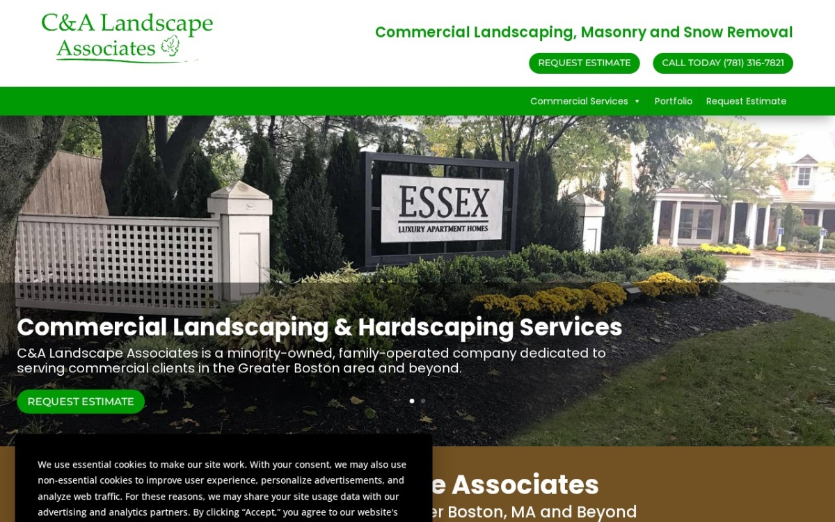 C&A Landscape Associates website homepage
