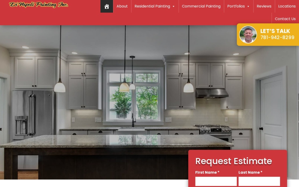 DiNapoli Painting Company website homepage