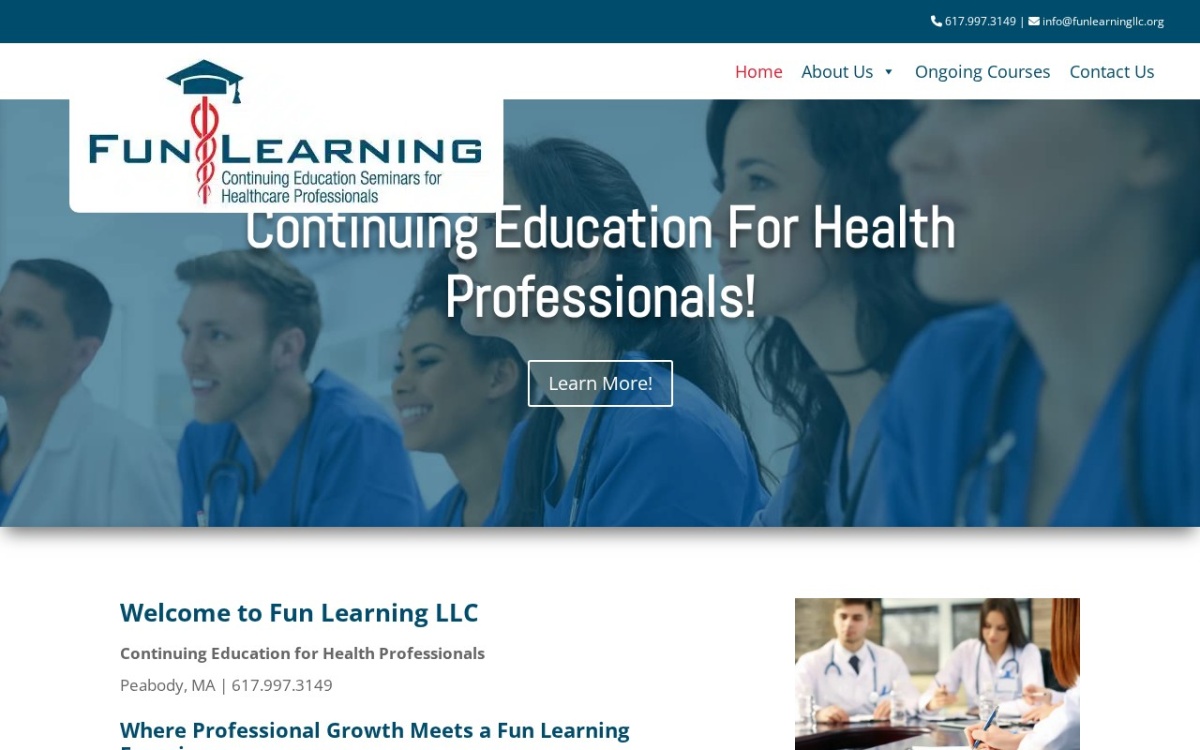 Fun Learning LLC website homepage