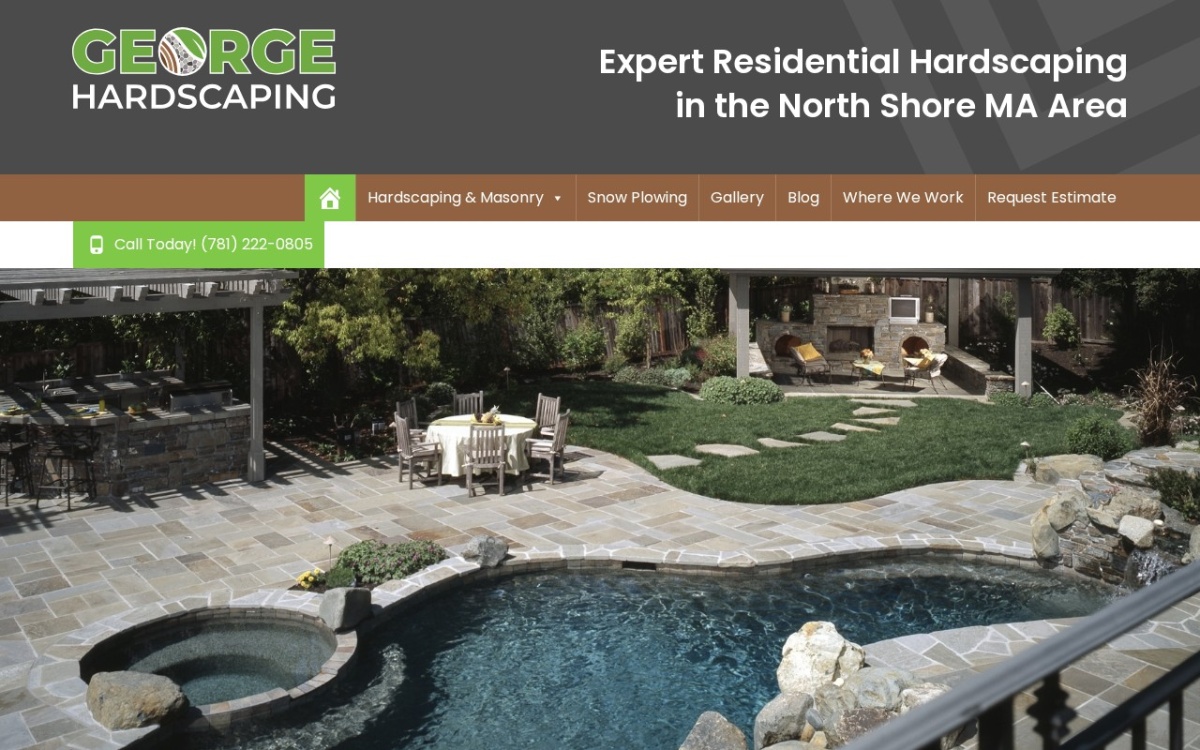 George Hardscaping website homepage