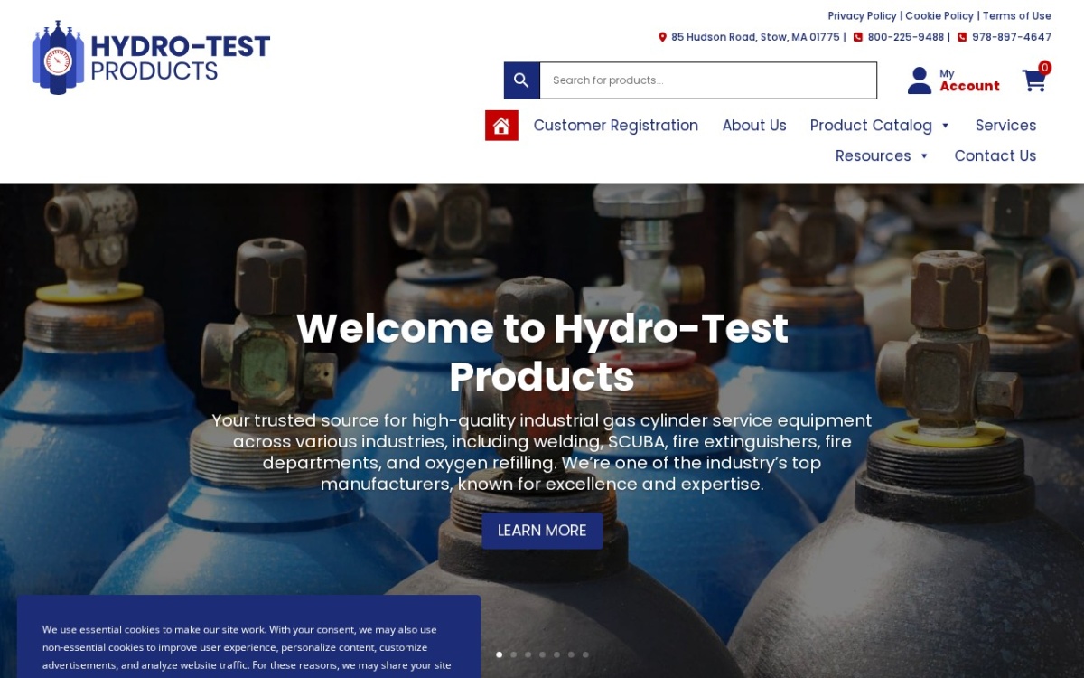 Hydro-Test Products website homepage