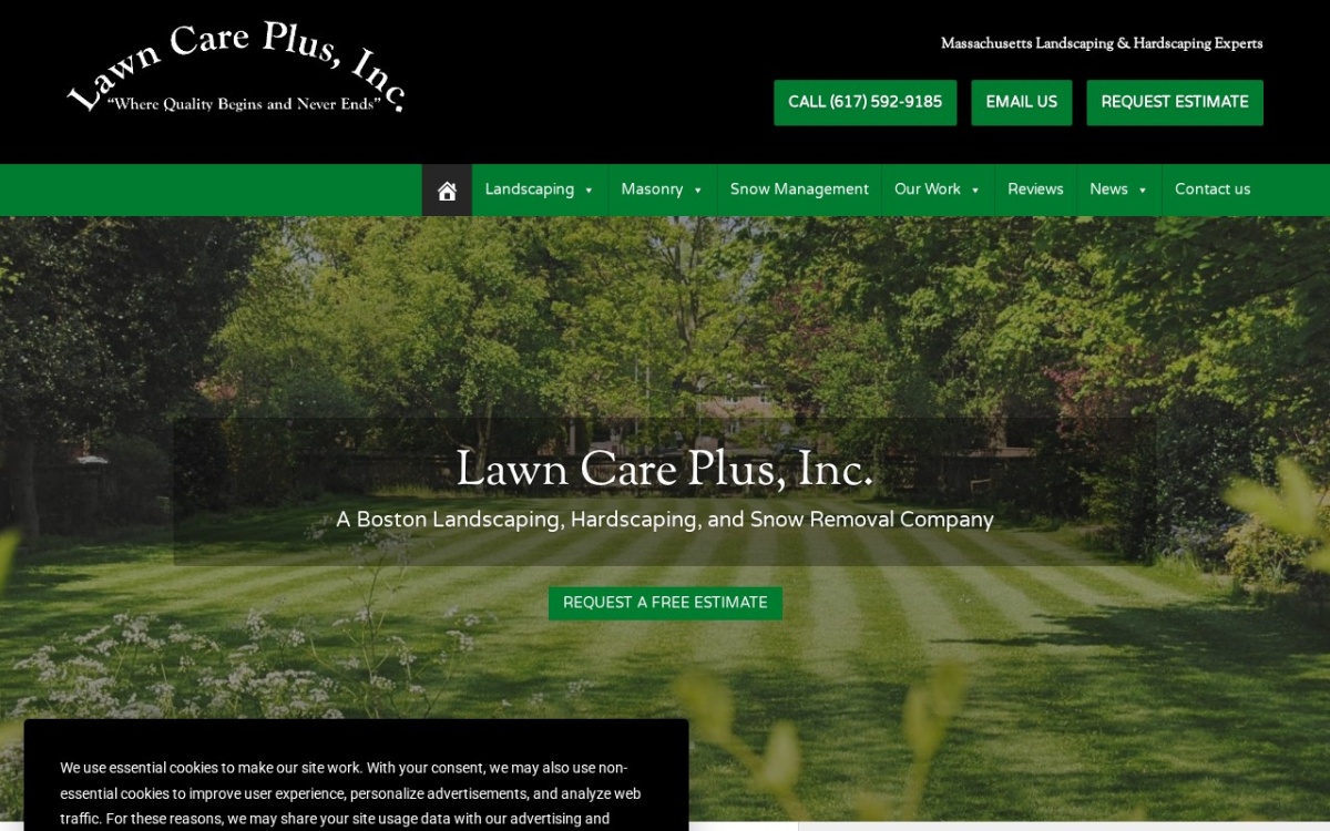 Lawn Care Plus, Inc. website homepage