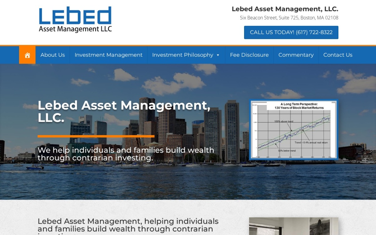 Lebed Asset Management, LLC website homepage