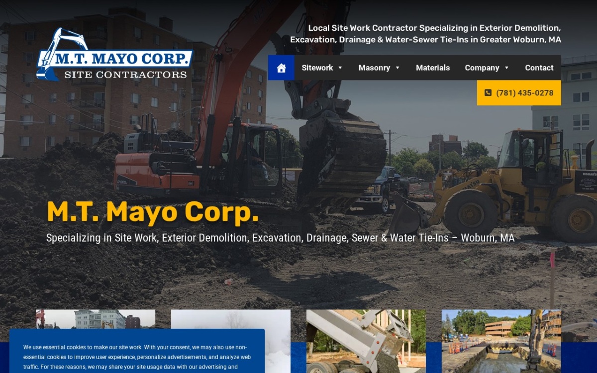 M.T. Mayo Corp. website homepage