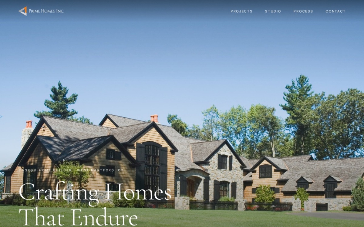 Prime Homes, Inc. website homepage
