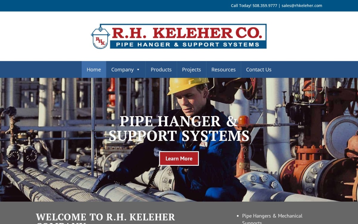 R.H. Keleher Company website homepage