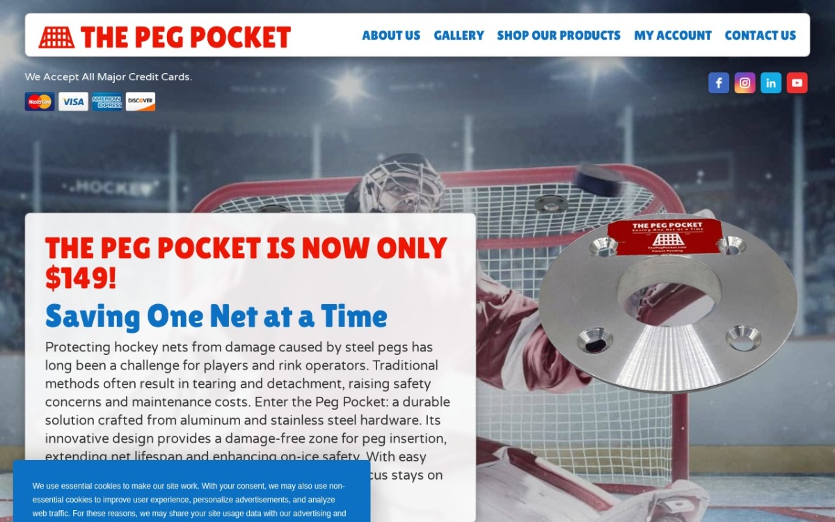 The Peg Pocket website homepage