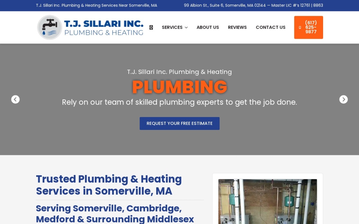T.J. Sillari Inc. website homepage
