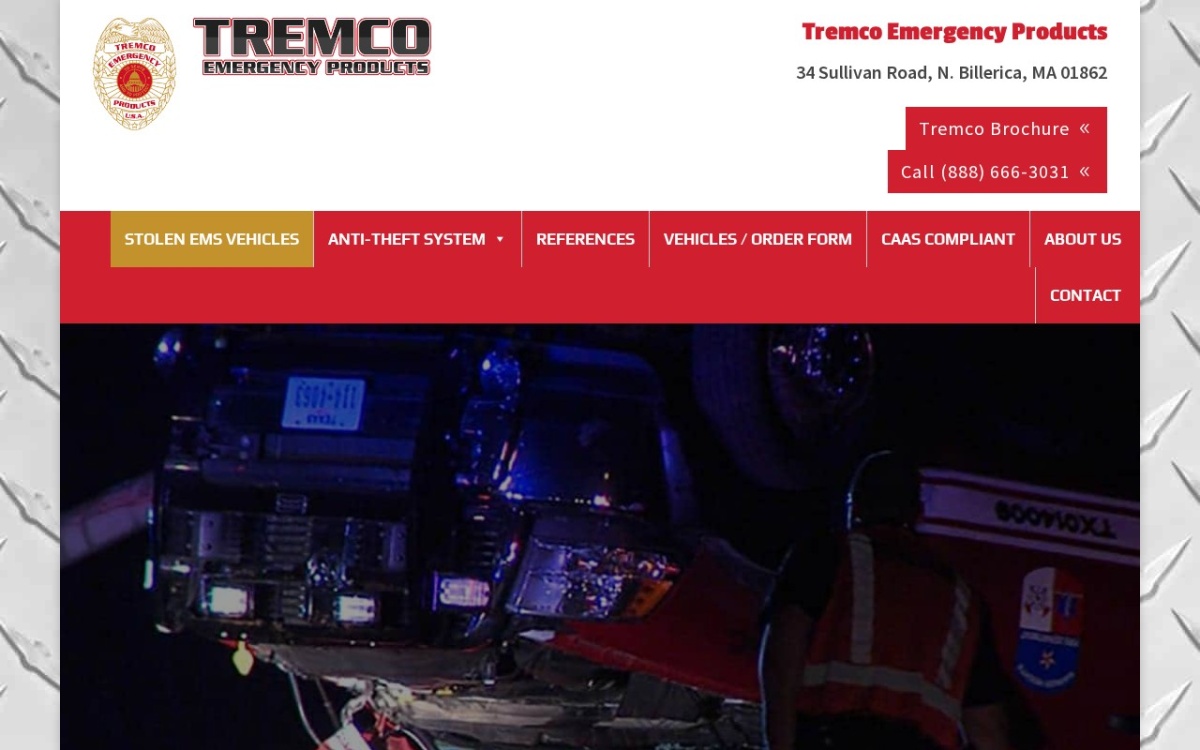 Tremco Emergency Products website homepage