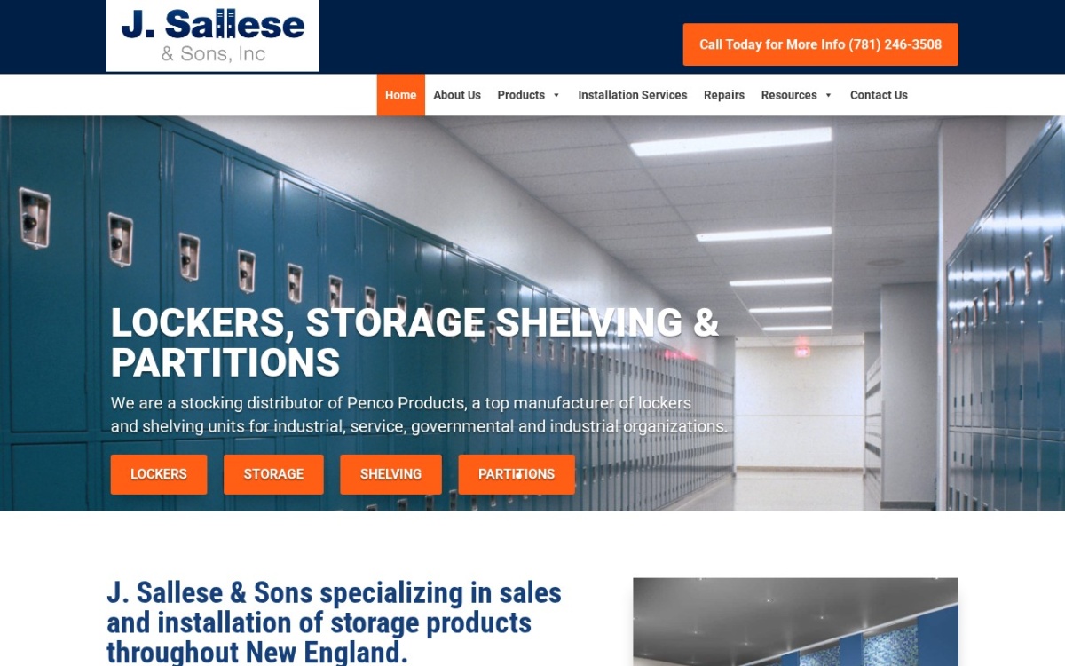 J. Sallese & Sons website homepage