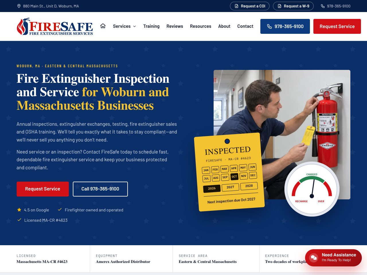 FireSafe Corp website homepage